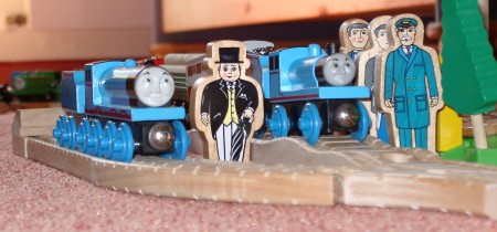 Nur Edward war da und versuchte den Zug zu ziehen